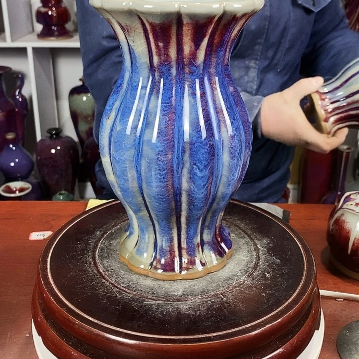 尚峰钧窑作品微瑕摆件