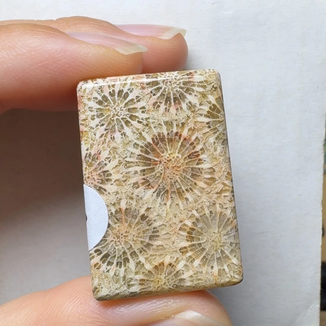 硅化玉中式复古，绿底飘橘粉未镶嵌