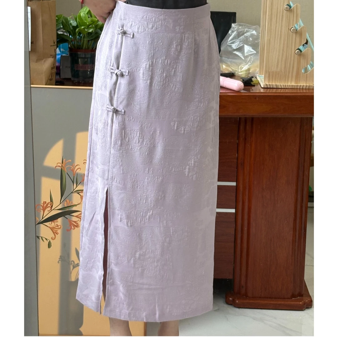 D30622南油爆款国风气质印花半身裙