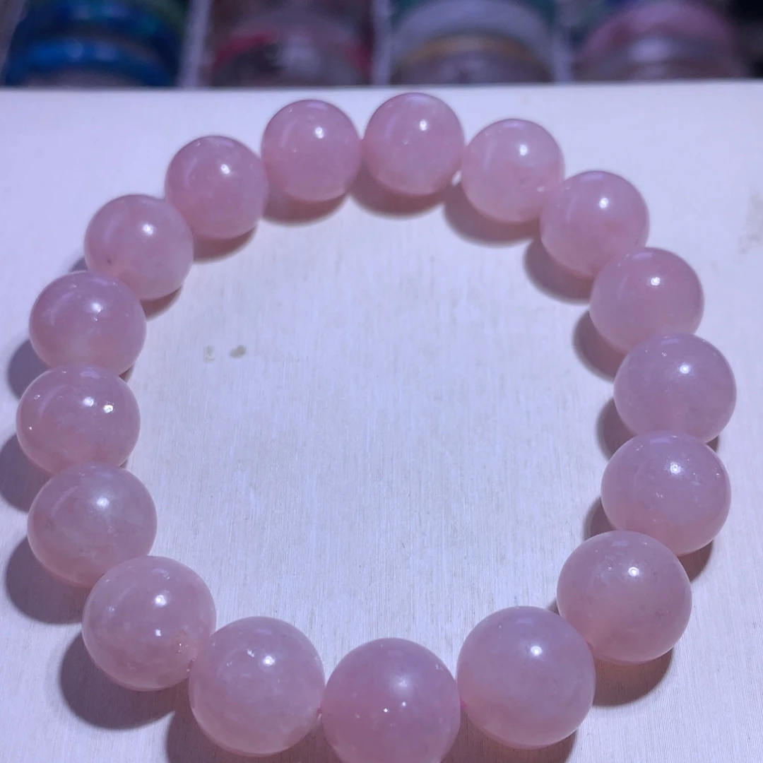 手串水晶银S925镶嵌粉祖母12.6m