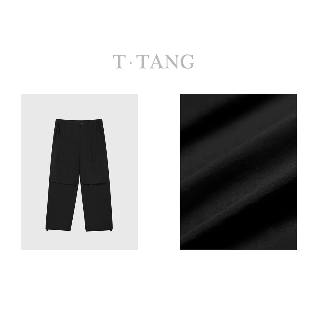 春季新款速干锦棉休闲百搭透气宽松弹力潮流显瘦直筒裤【6839】88