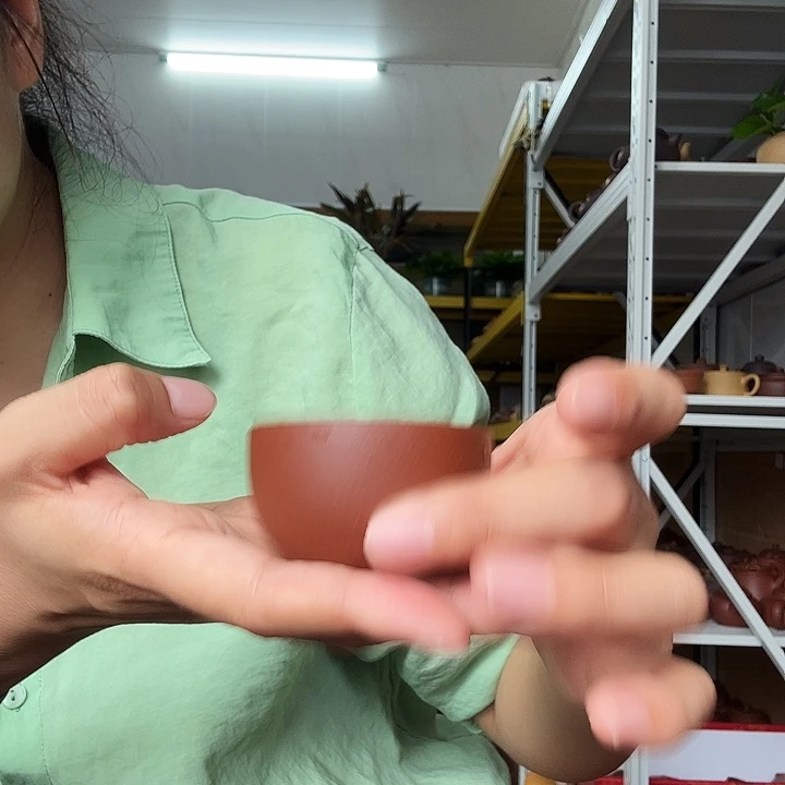 紫砂茶壶降坡杯子50cc