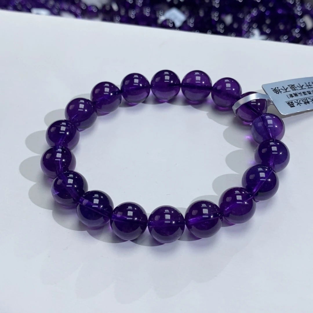 水晶手链未镶嵌11mm乌拉圭紫水晶