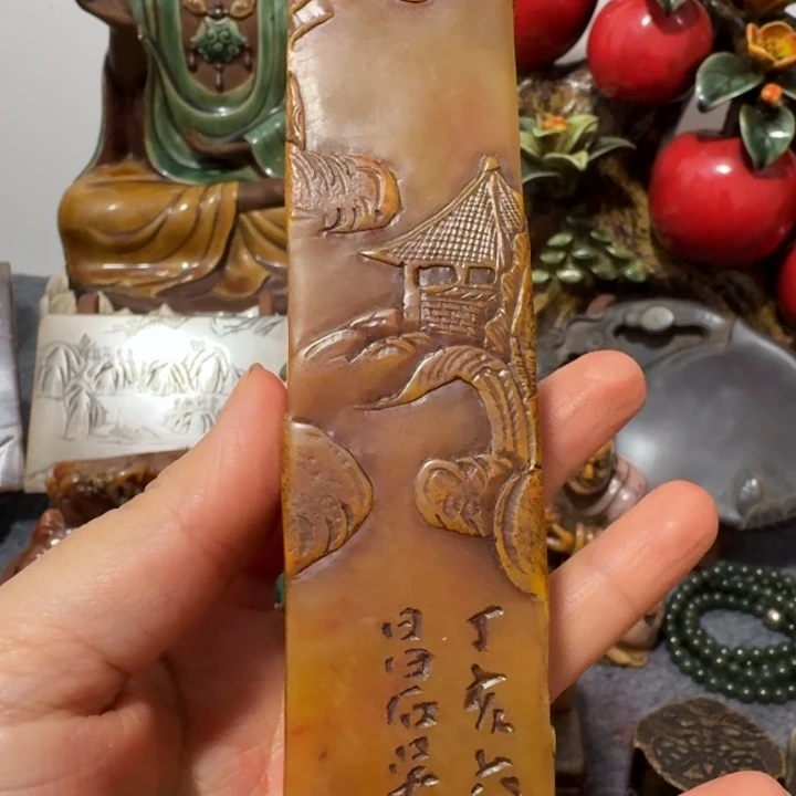 爱***松石材手工艺品摆件