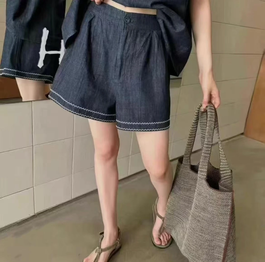 夏季阔腿显瘦百搭牛仔短裤