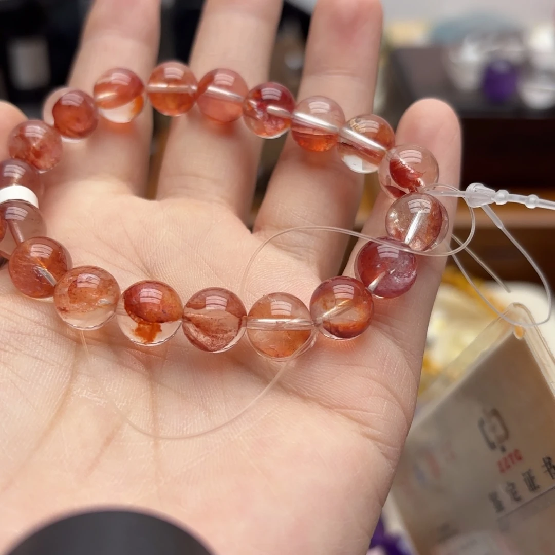 未镶嵌手链水晶红浇花