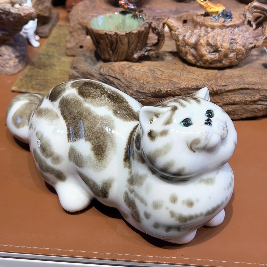七*七小猫咪陶瓷作品景德镇