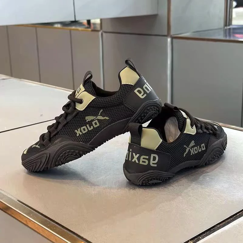 男鞋2025新款夏季透气网面运动休闲鞋轻便软底阿甘鞋子男款德训鞋