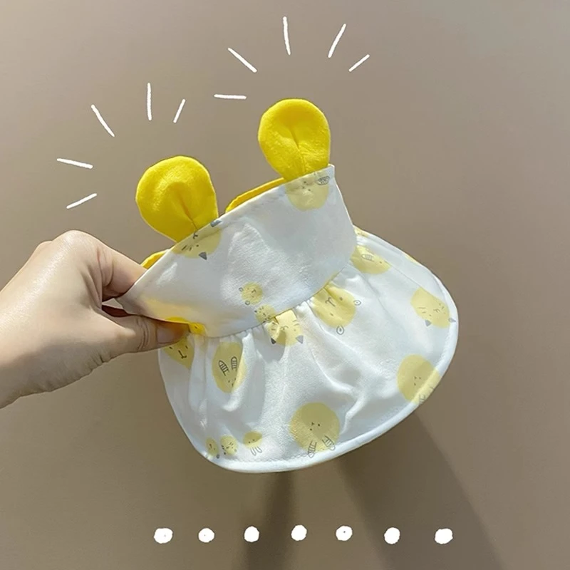 2025年婴儿帽子夏季空顶帽宝宝遮阳帽大檐防晒帽婴幼儿童太阳凉帽