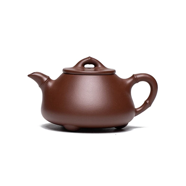 【新华网非遗紫砂专属】GXJ40 顾新君 素竹石瓢 紫泥 170cc紫砂壶