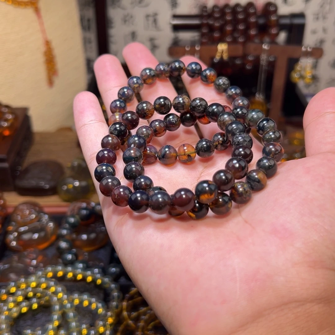 未镶嵌颈饰琥珀8.5mm海藻珀手串