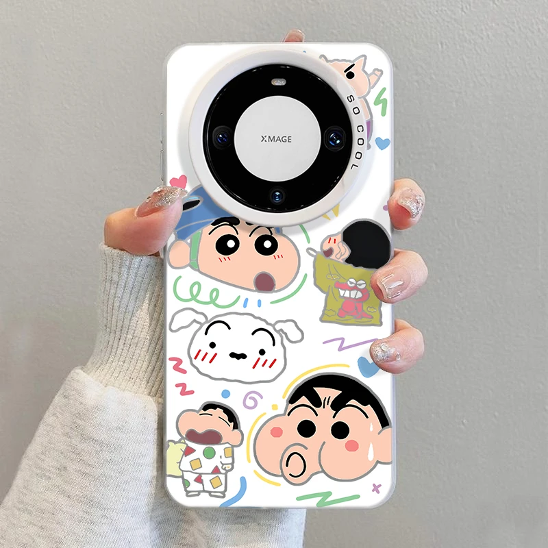 嘟嘴小新适用华为mate70手机壳60创意pura70个性VIVOX200卡通防摔
