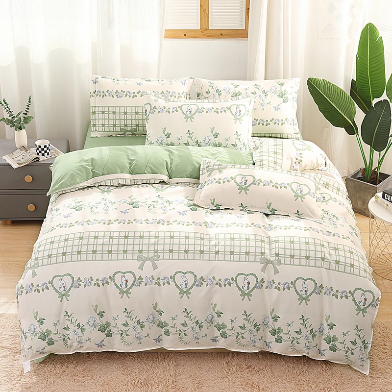 ·【颜妍补贴】春夏四季通用亲肤柔软斜纹绵磨毛四件套床上用品被套