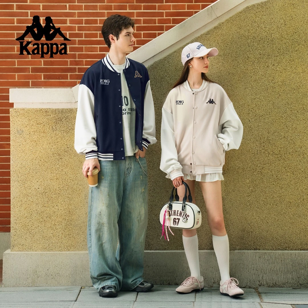 Kappa/卡帕保暖常规春季套头立领男卫衣上衣秋季情侣街头时尚