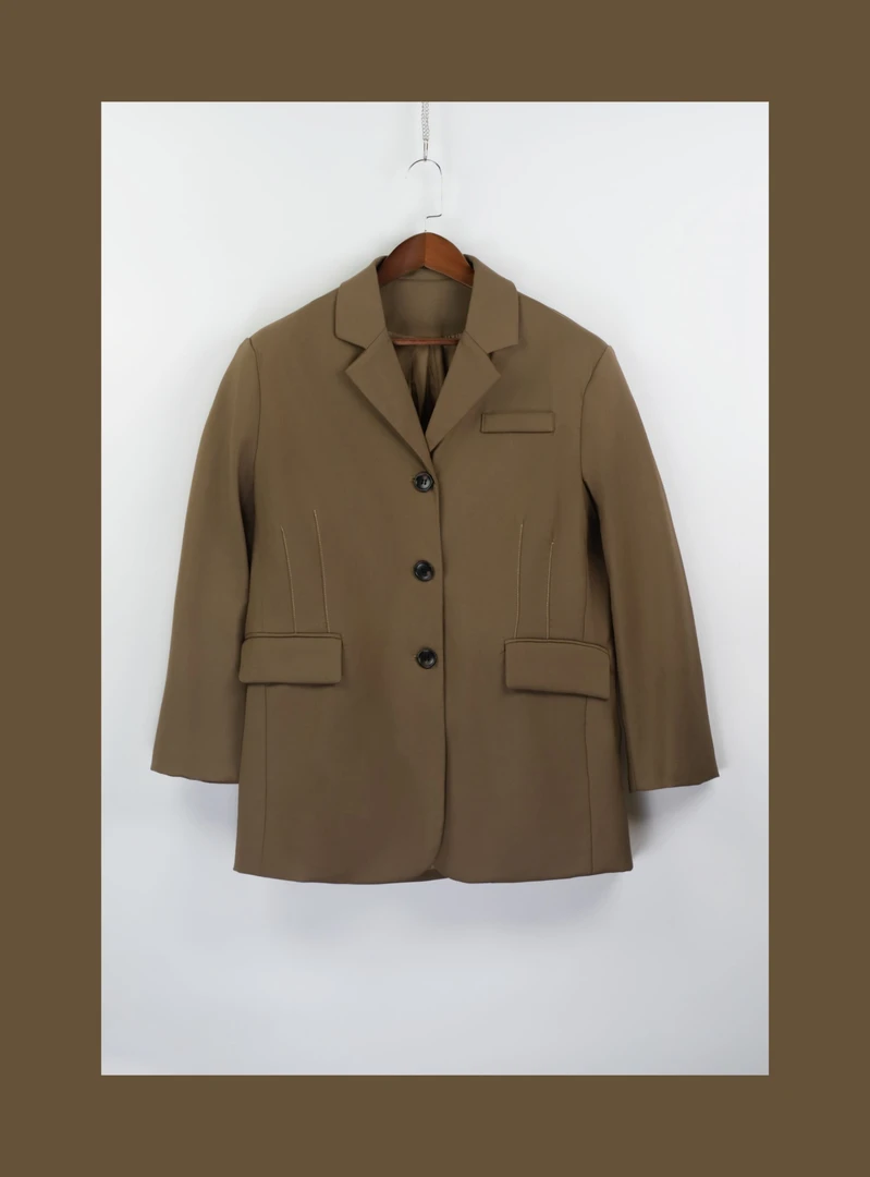 【静姐宠粉】春季中长款西装气质休闲时尚网红8139