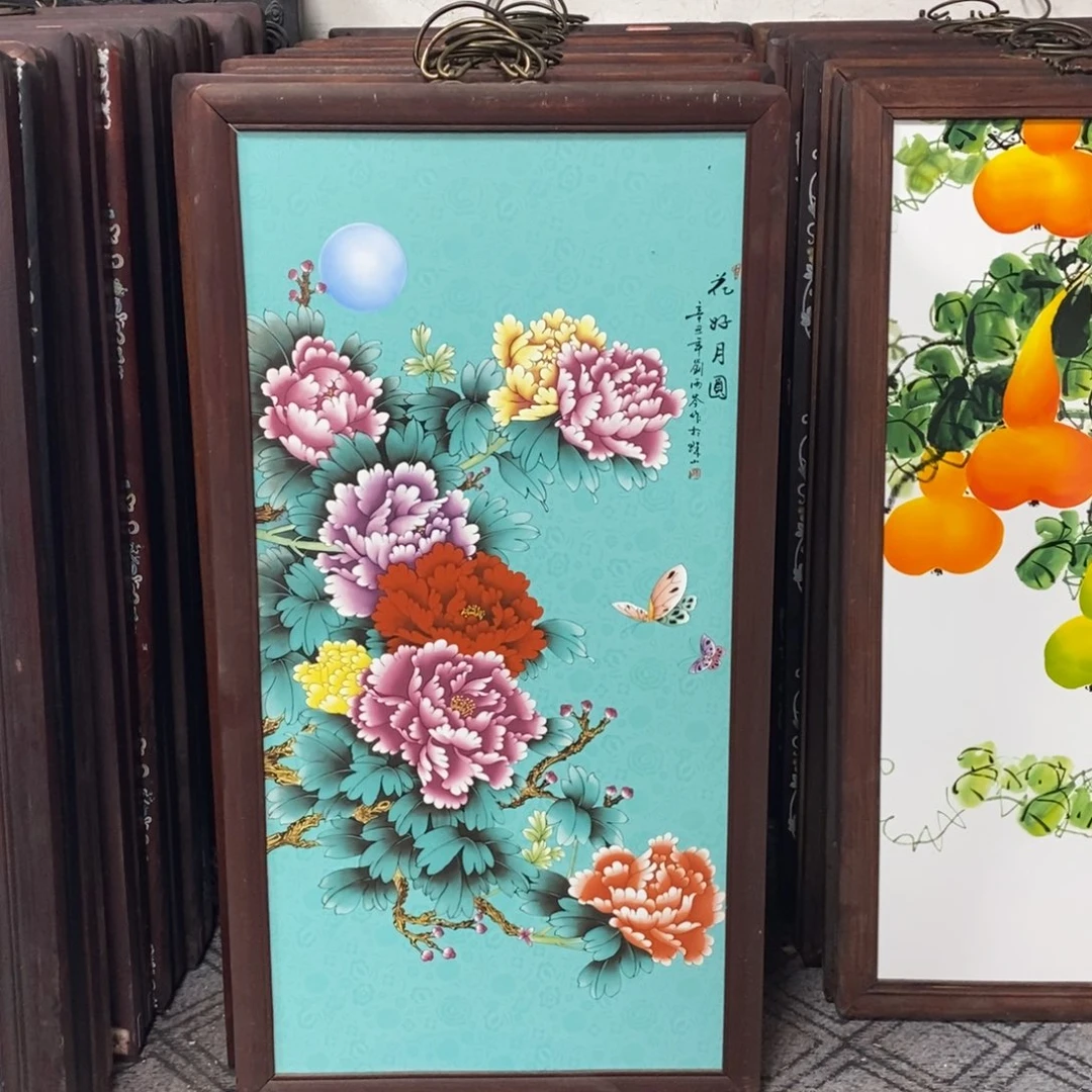 瓷片86*46 景德镇瓷板画柴窑烧制