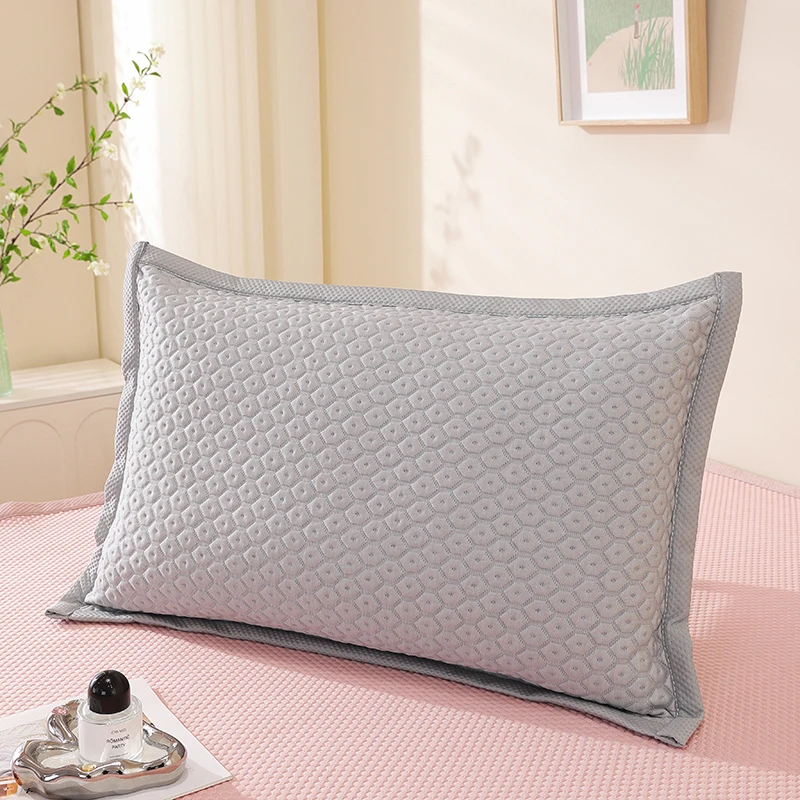 新款枕头套子凉感丝枕套凉爽大号高档透气双面成人家用学生枕头罩
