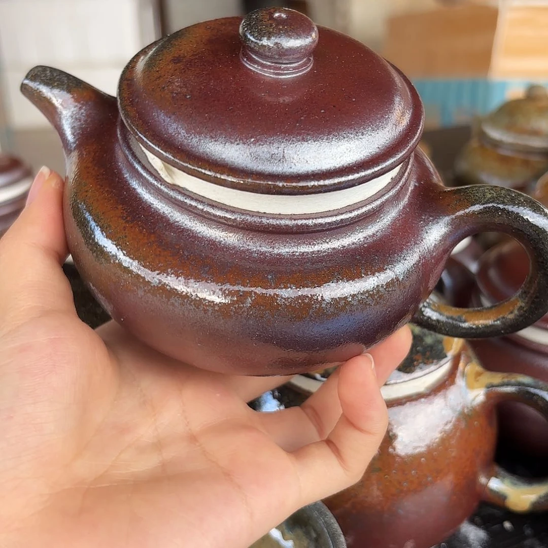 茶壶紫砂瑕疵柴烧紫砂仿古