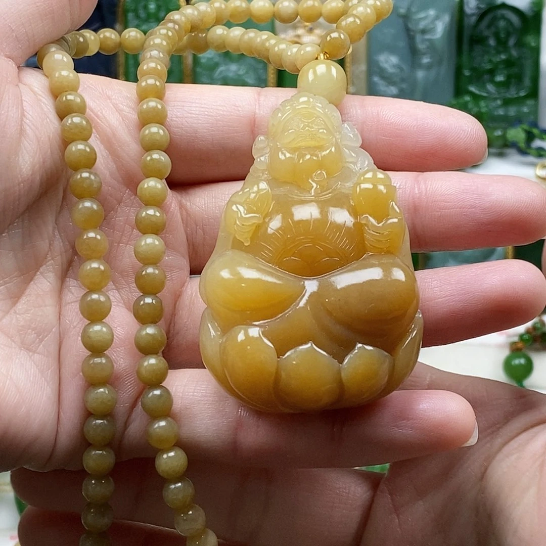 和田玉（糖玉）颈饰未镶嵌