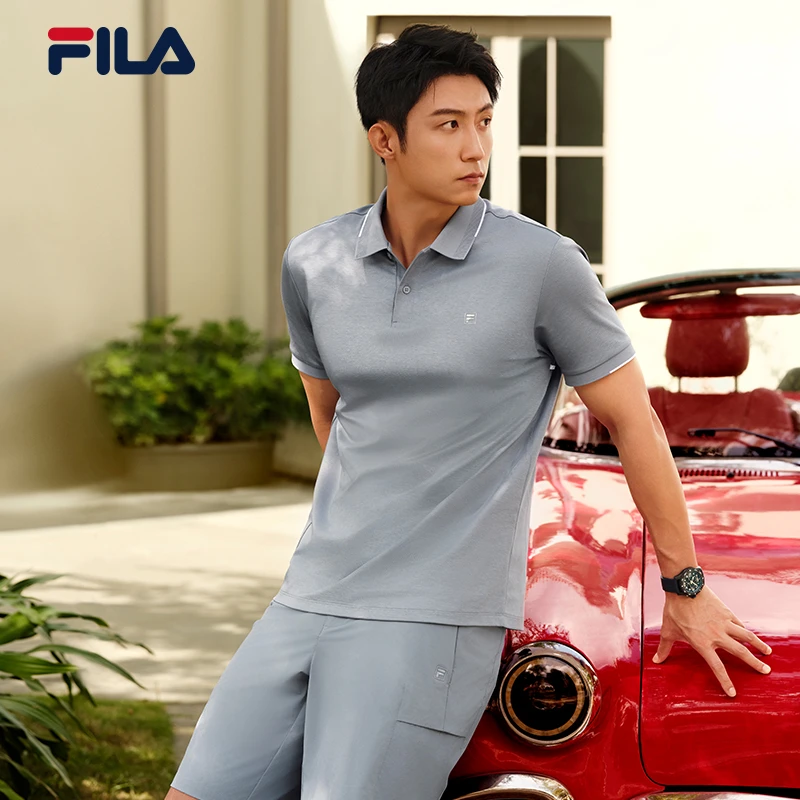 FILA斐乐短袖【礼遇父亲节】男装T恤夏翻领商务百搭透气休闲polo衫