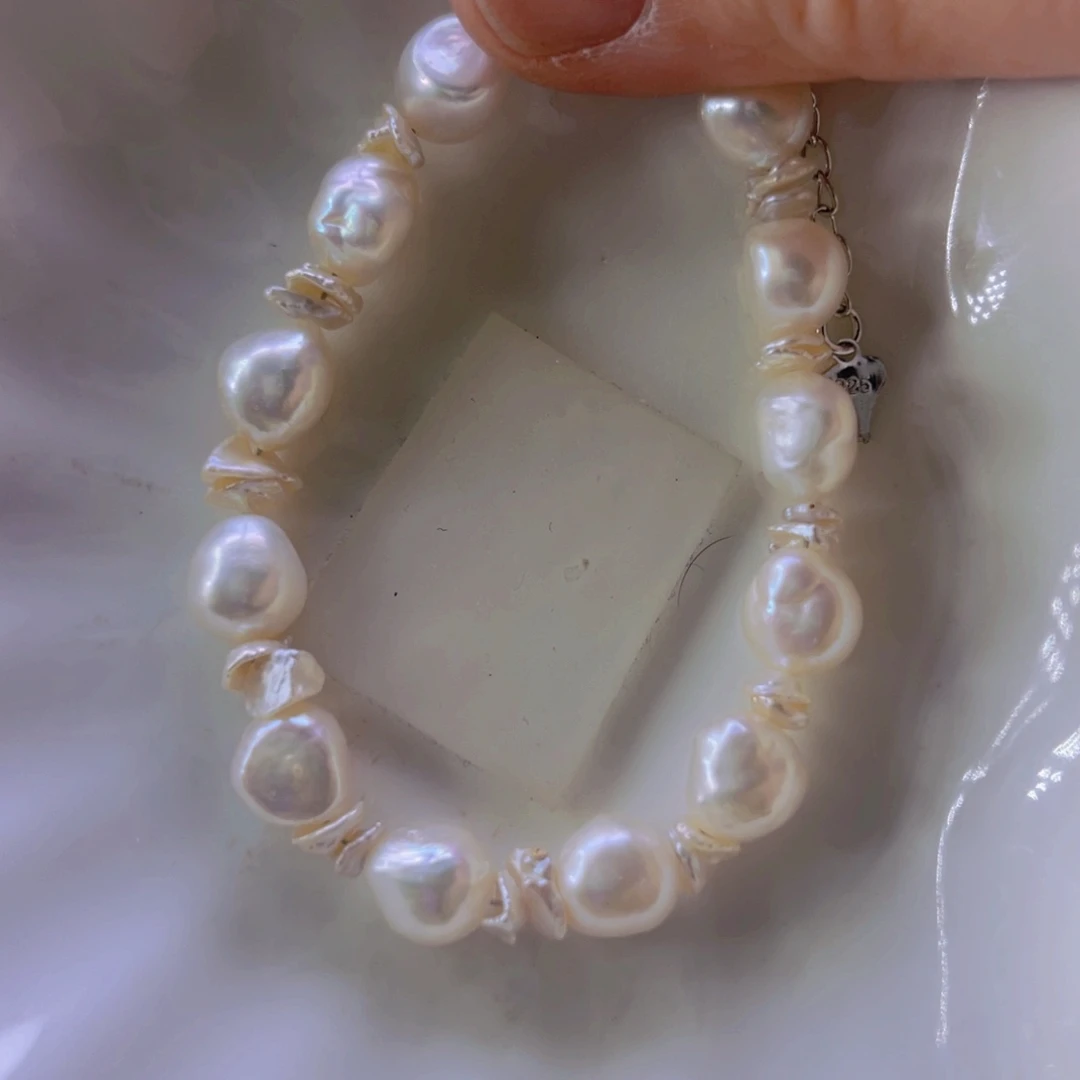 淡水珍珠手绳合金