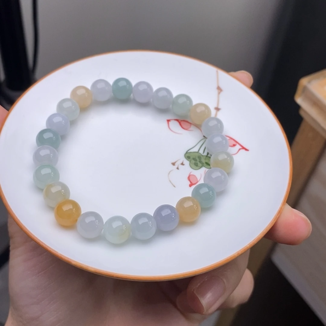 翡翠未镶嵌手链翡翠y3054 卡7.8