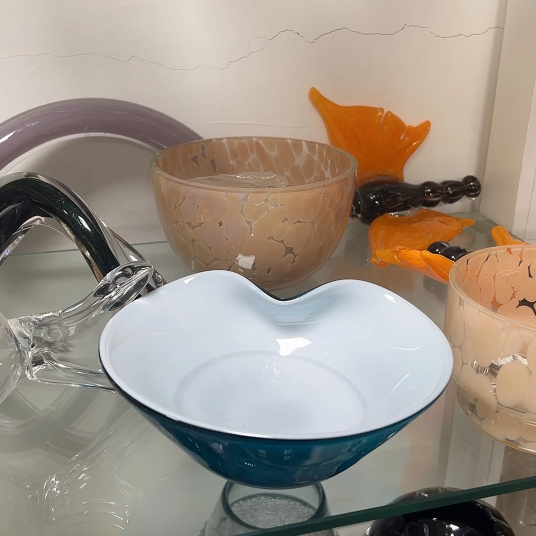 琉璃高7蓝色琉璃花器