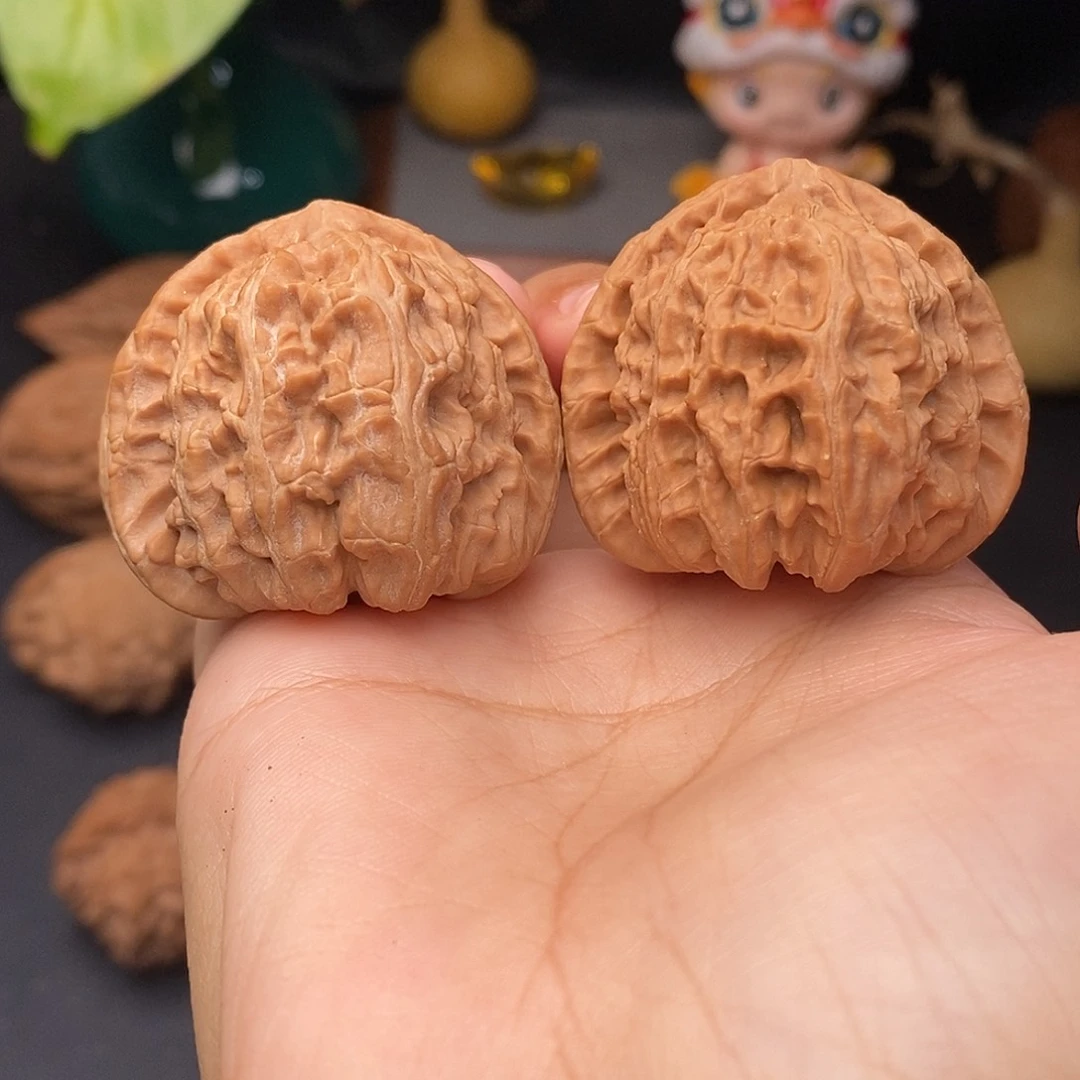 把件文玩核桃三角白全品40