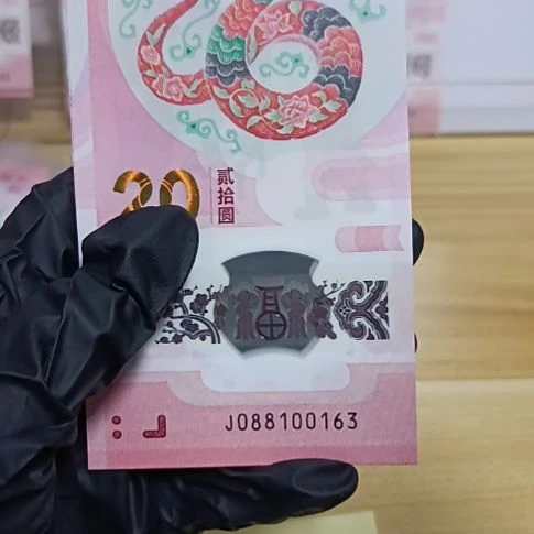 塑料蛇钞号码如图所示088100163