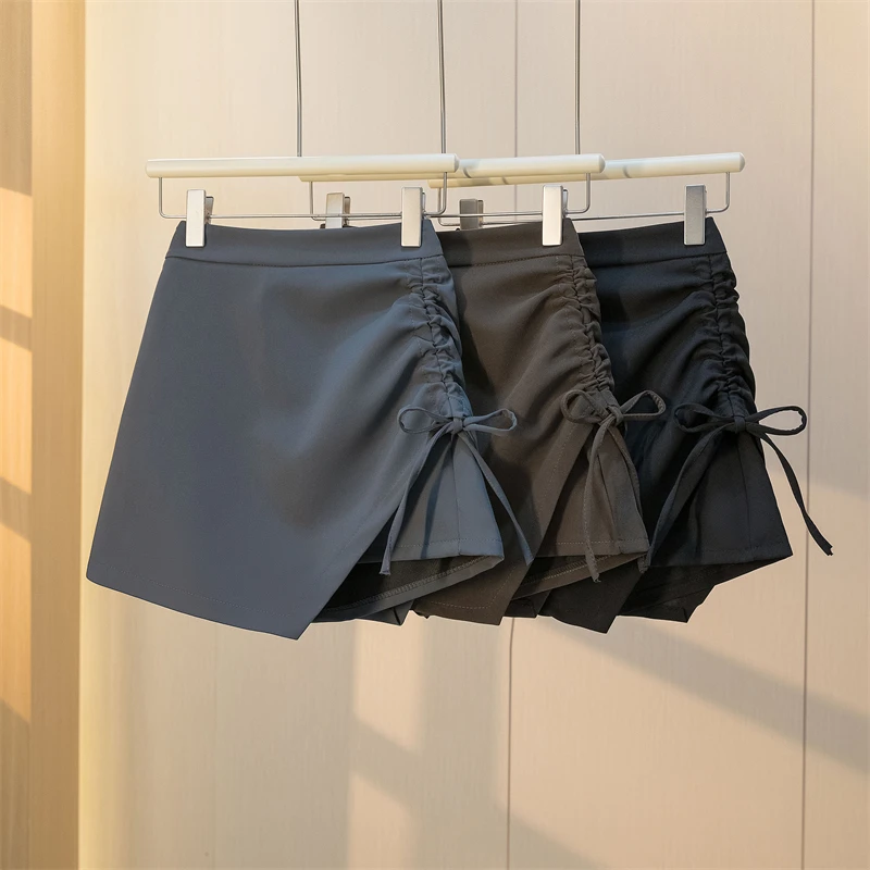 不规则短裙半身裙秋冬秋款女装2025年新款时尚裙裤抽绳a字包臀裙