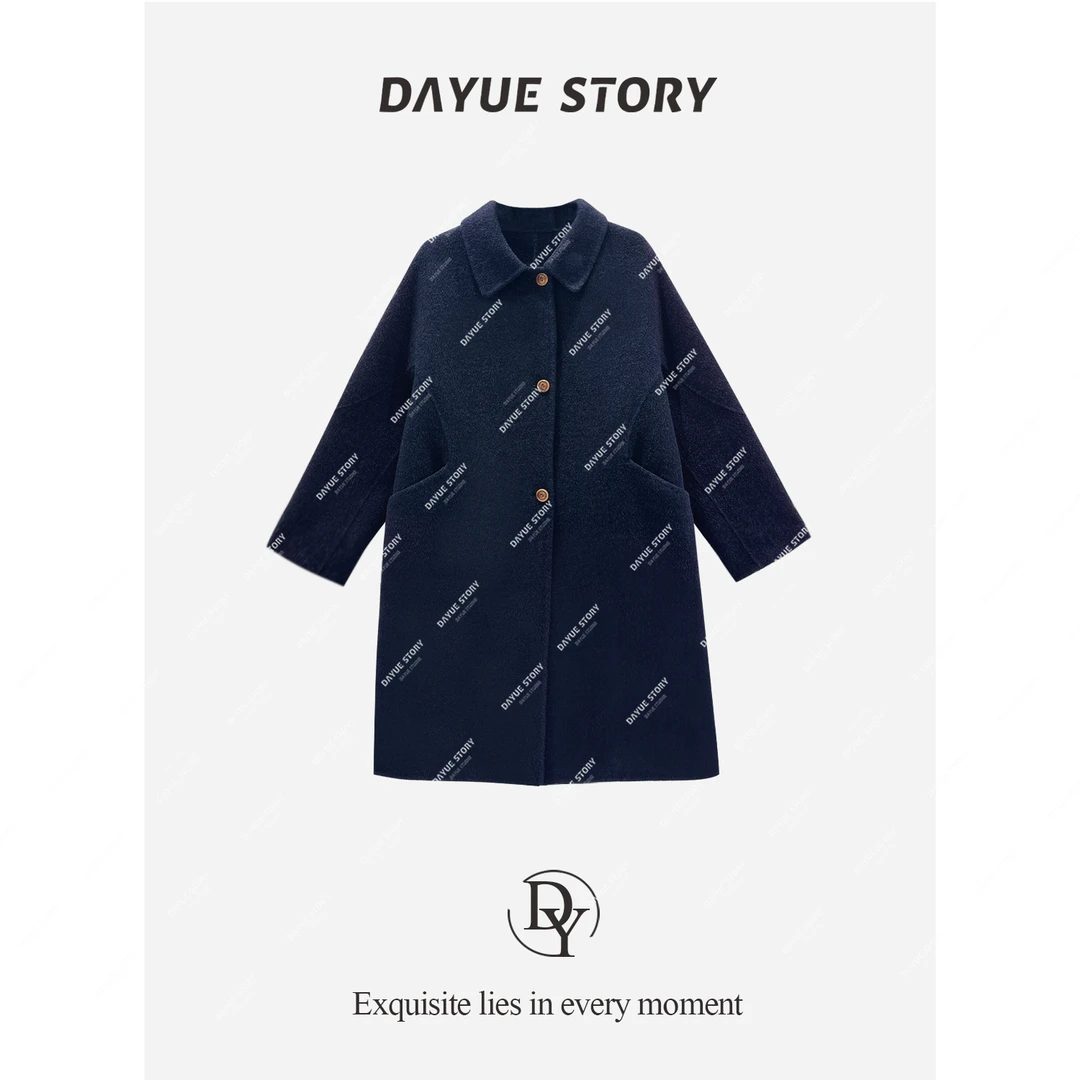 DAYUE【北部湾】又一件人生大衣~高级显气质！韩版中长款双面呢大衣
