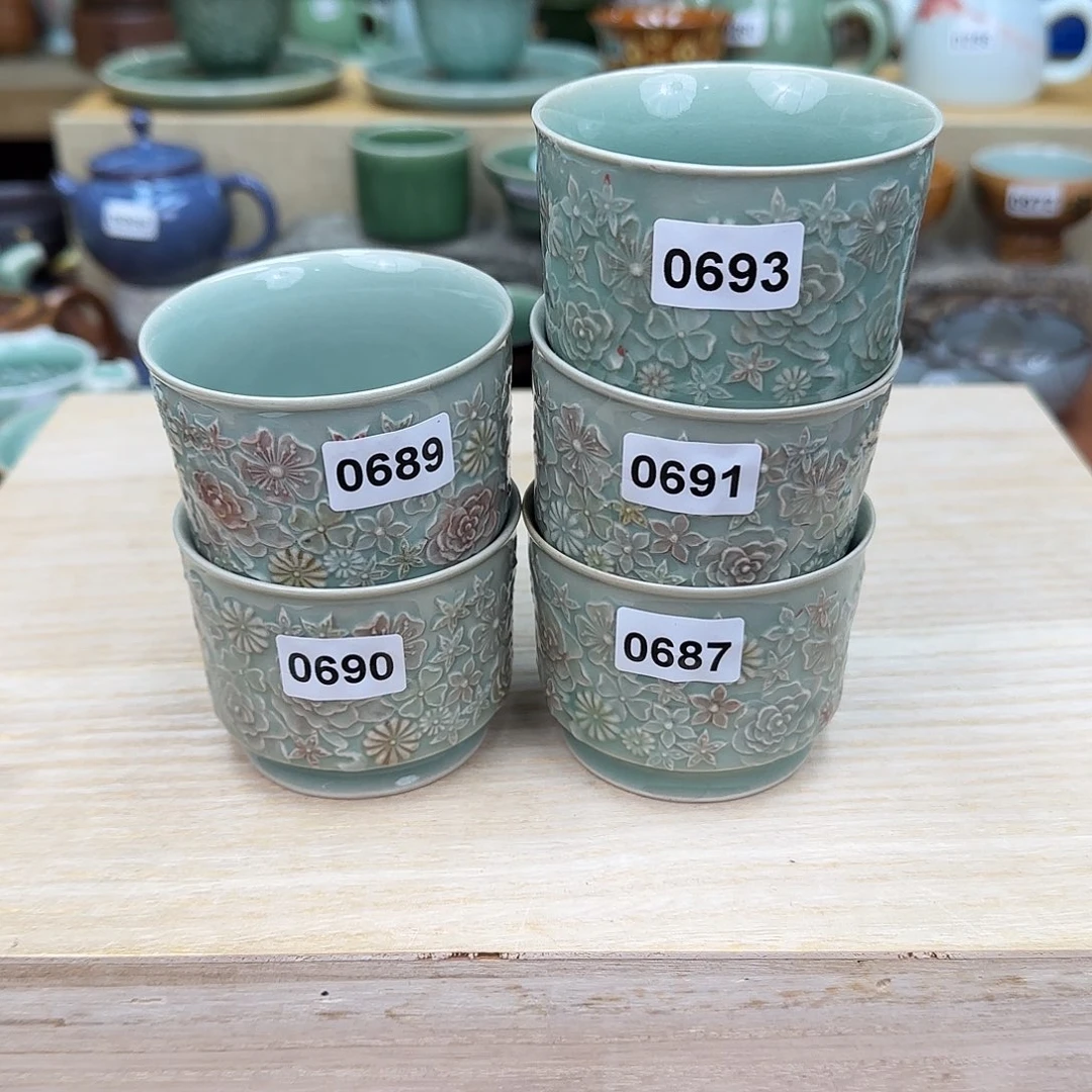 秋***树龙泉敬悦青瓷品茗杯微瑕