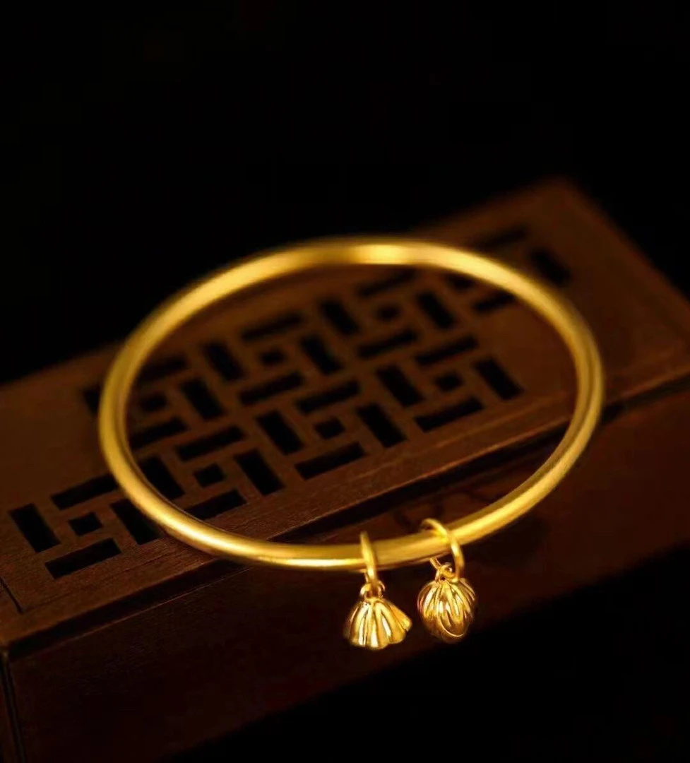 足银手镯 （两世欢古法/亮面）卡5