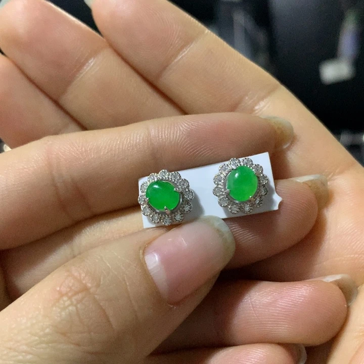 翡翠银S925镶嵌戒指