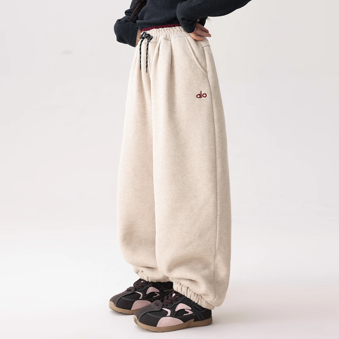 25KZ161女童2025新款超厚加绒运动裤女孩冬季卫裤大童冬季休闲裤