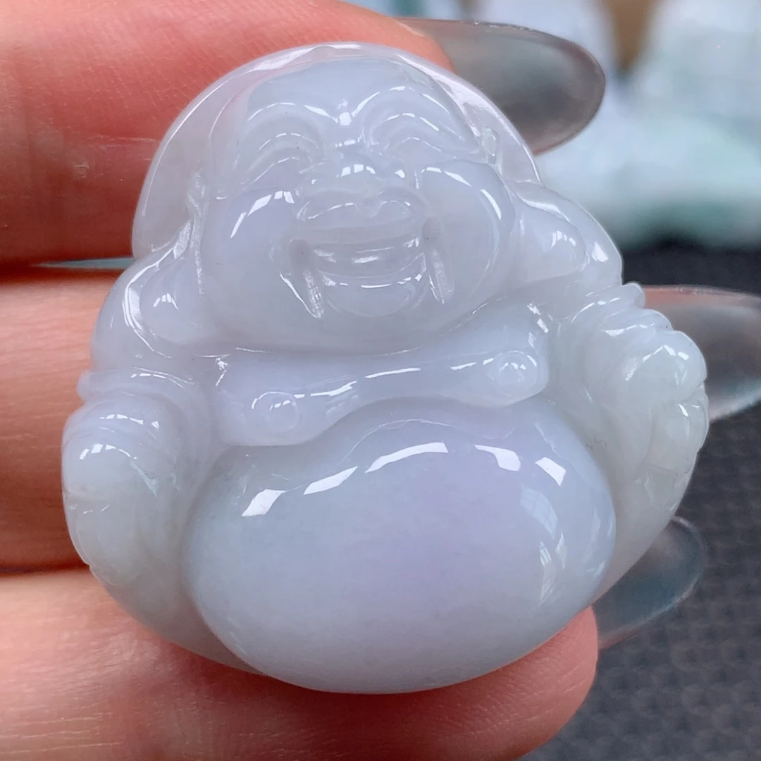 翡翠未镶嵌颈饰佛公