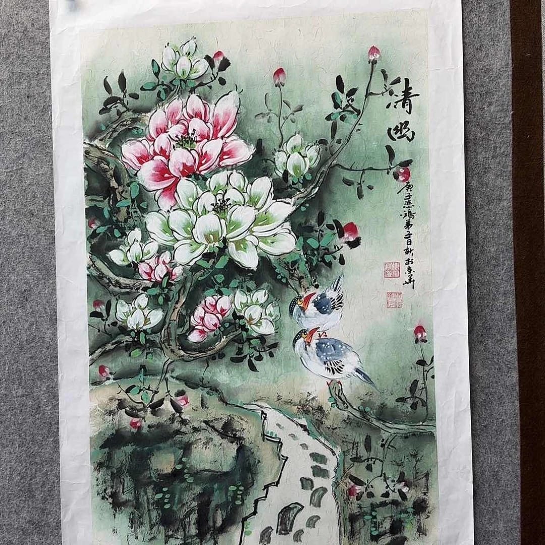 带灯款书法作品多次参加