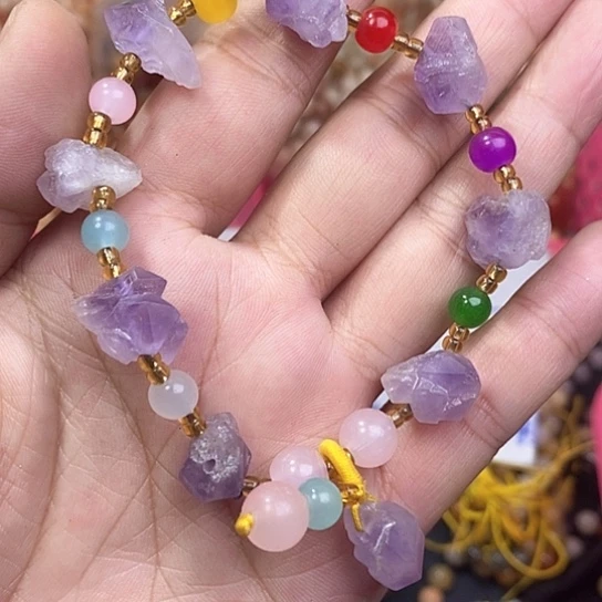 玛瑙/玉髓颈饰未镶嵌紫水晶