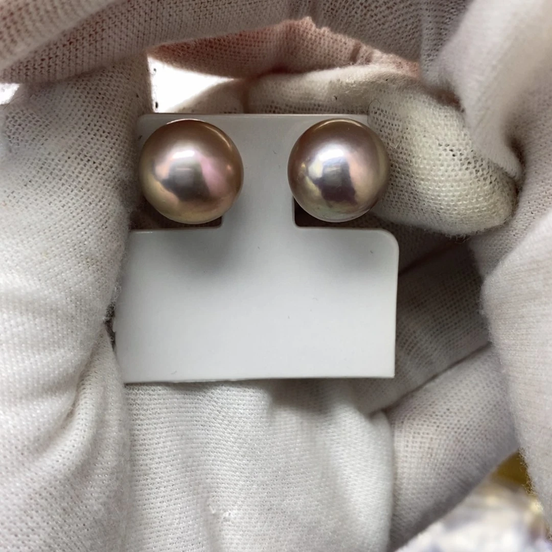 淡水珍珠耳饰银S925镶嵌n****b
