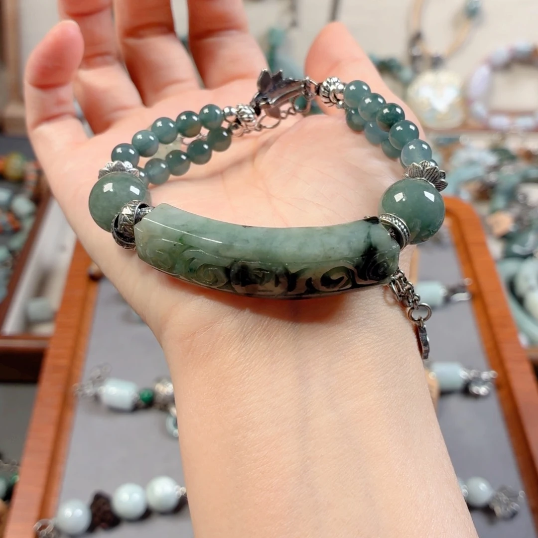 未镶嵌手链翡翠南****佛手串