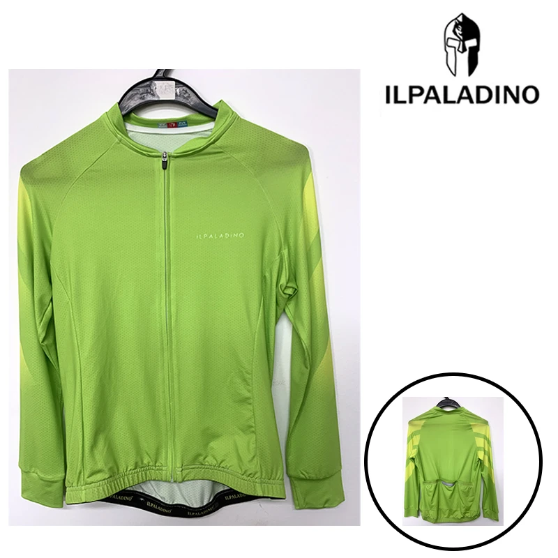 SQ 50【绿箭牛奶丝长袖男士】ILPALADINO专业版骑行服高弹户外