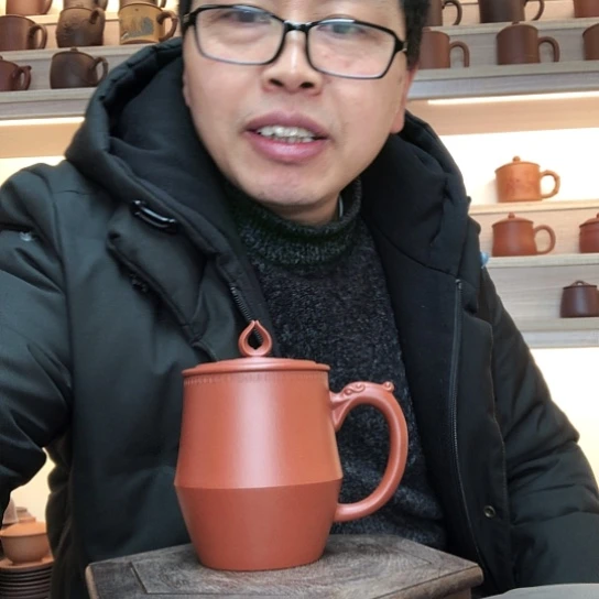 朱泥茶杯龙凤呈祥容量300