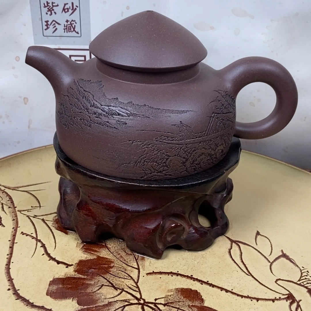 紫砂茶壶容量宜兴紫砂壶全手260