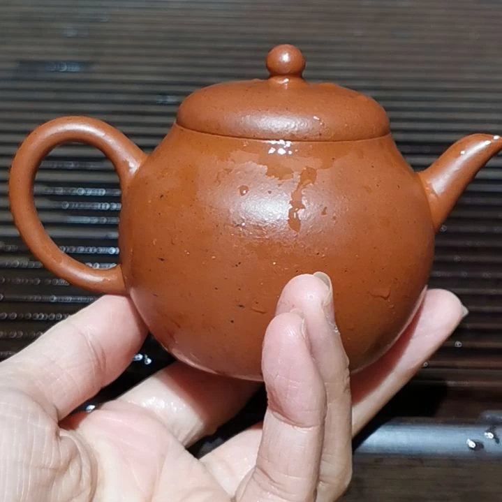 k***」紫砂茶壶生砂朱泥半手工