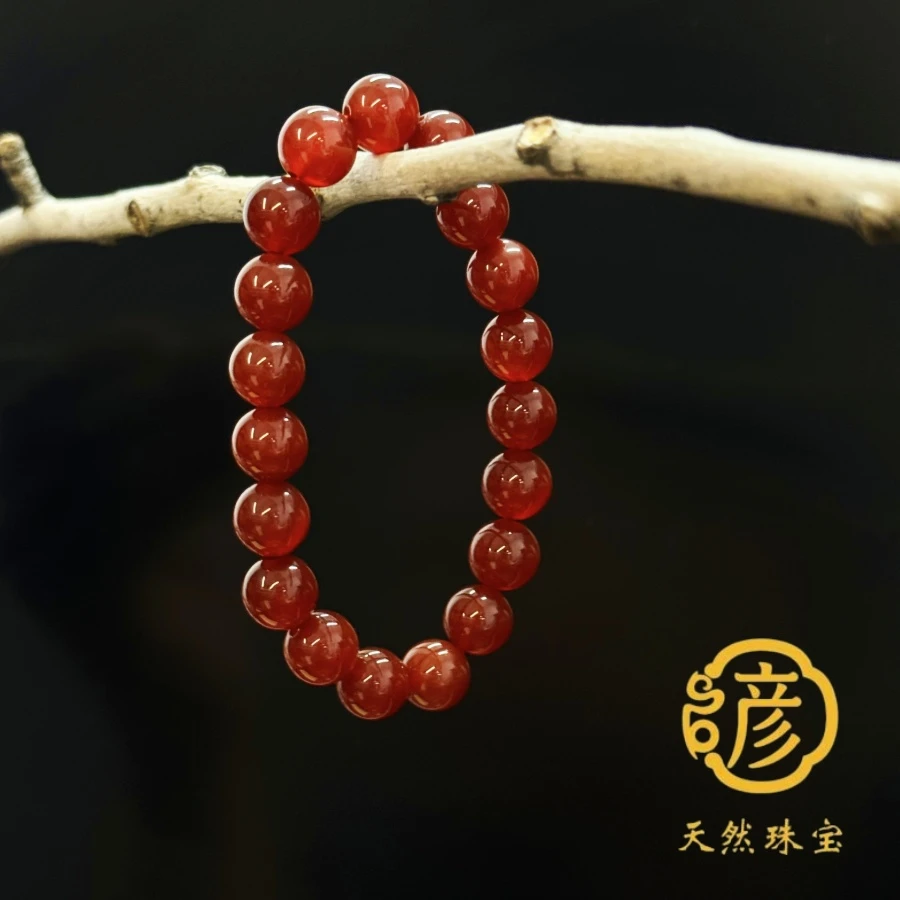 时尚南红玛瑙素色大圈口百搭女款百搭原创手串多样性发-MN0047