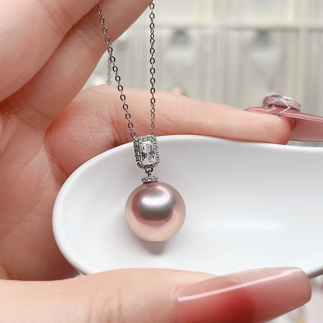 淡水珍珠吊坠(赠链)银S925镶嵌