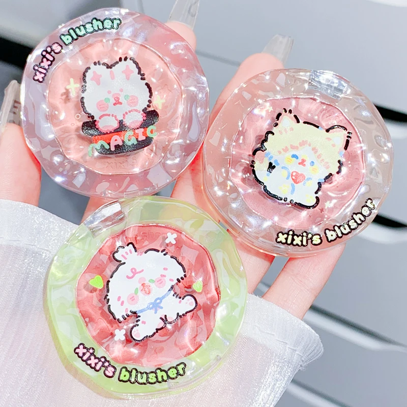 xixi玩偶崽崽氛围腮红腮紫哑光提亮膨胀收缩色晒红胭脂高光D-574