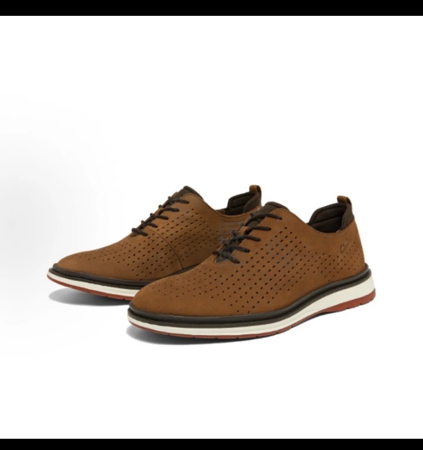 clarks其乐 皮革 商务休闲德比 男士休闲 男款 深棕褐26165842