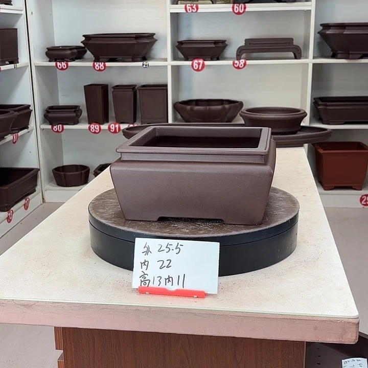 花盆紫砂束口四方大