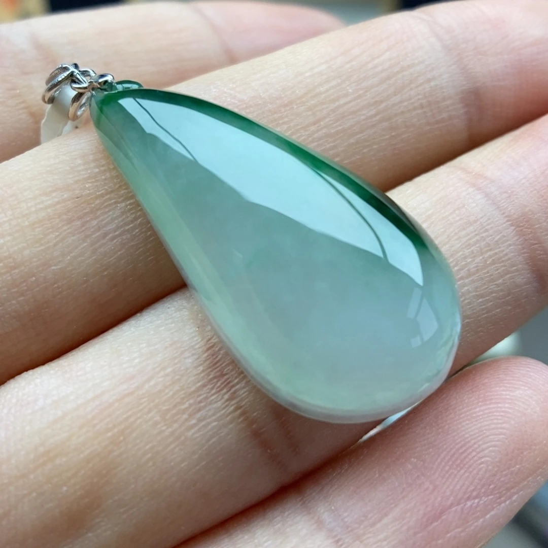 翡翠银S925镶嵌颈饰吊坠37